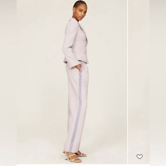 Aknvas Women's O'Connor Pleated Dress Pants Straight Leg Violet Size Small NWT - Picture 1 of 9